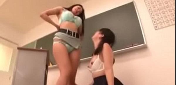  Sexy Asian teacher having fun